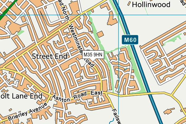 M35 9HN map - OS VectorMap District (Ordnance Survey)