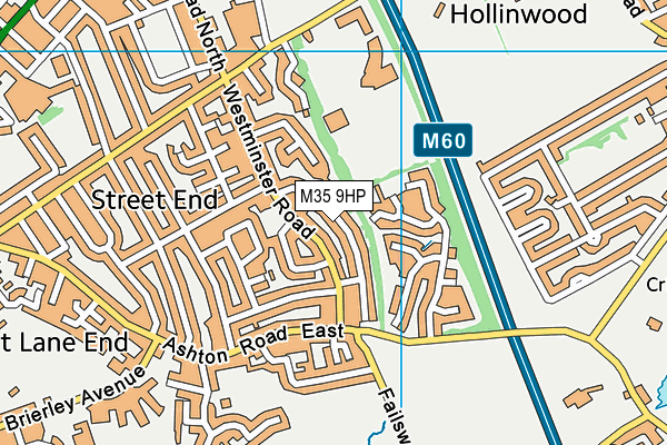 M35 9HP map - OS VectorMap District (Ordnance Survey)