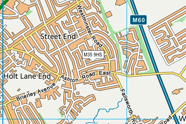 M35 9HS map - OS VectorMap District (Ordnance Survey)