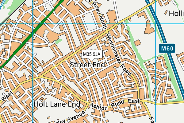 M35 9JA map - OS VectorMap District (Ordnance Survey)