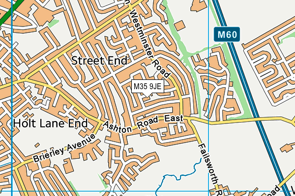 M35 9JE map - OS VectorMap District (Ordnance Survey)