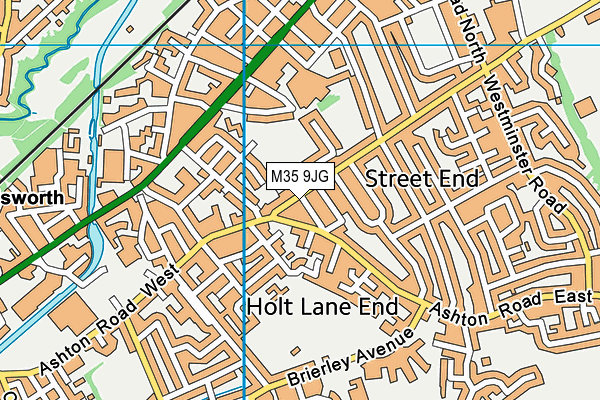 M35 9JG map - OS VectorMap District (Ordnance Survey)