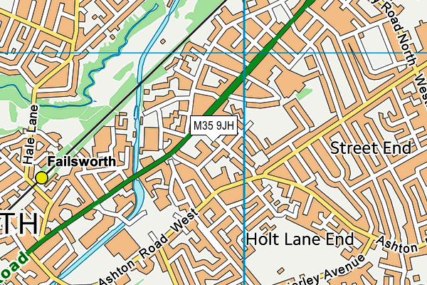 M35 9JH map - OS VectorMap District (Ordnance Survey)