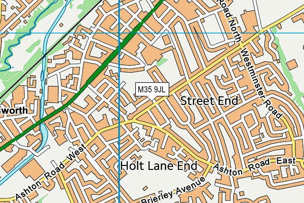 M35 9JL map - OS VectorMap District (Ordnance Survey)