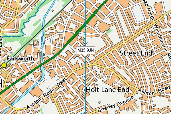 M35 9JN map - OS VectorMap District (Ordnance Survey)