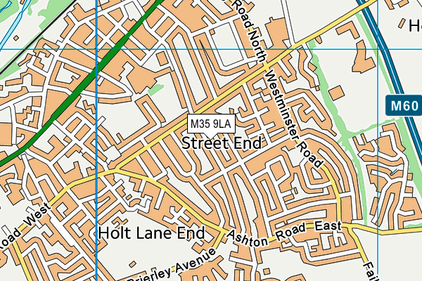 M35 9LA map - OS VectorMap District (Ordnance Survey)