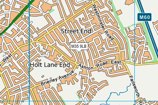 M35 9LB map - OS VectorMap District (Ordnance Survey)