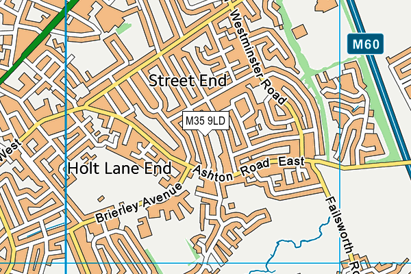 M35 9LD map - OS VectorMap District (Ordnance Survey)