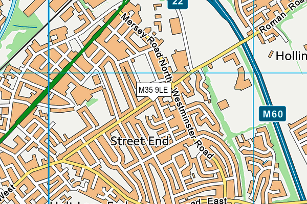 M35 9LE map - OS VectorMap District (Ordnance Survey)