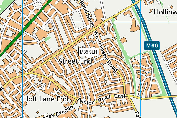 M35 9LH map - OS VectorMap District (Ordnance Survey)