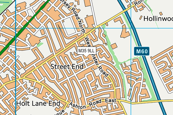 M35 9LL map - OS VectorMap District (Ordnance Survey)