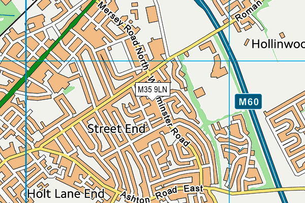 M35 9LN map - OS VectorMap District (Ordnance Survey)