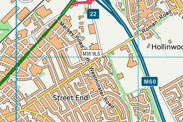 M35 9LS map - OS VectorMap District (Ordnance Survey)
