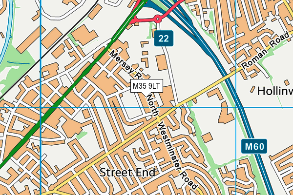 M35 9LT map - OS VectorMap District (Ordnance Survey)