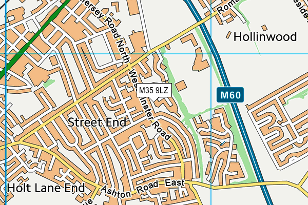 M35 9LZ map - OS VectorMap District (Ordnance Survey)