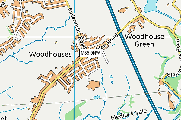 M35 9NW map - OS VectorMap District (Ordnance Survey)