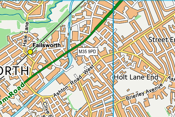 M35 9PD map - OS VectorMap District (Ordnance Survey)