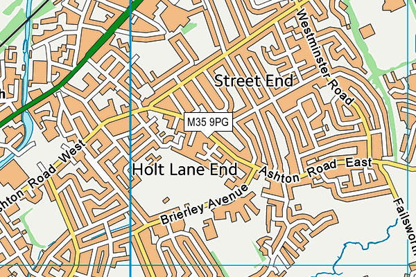 M35 9PG map - OS VectorMap District (Ordnance Survey)