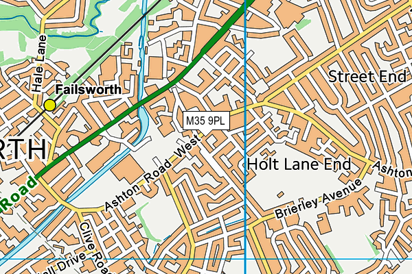 M35 9PL map - OS VectorMap District (Ordnance Survey)