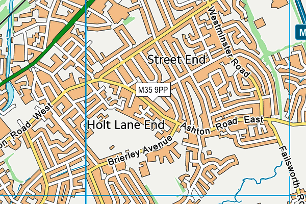 M35 9PP map - OS VectorMap District (Ordnance Survey)