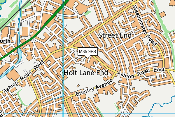 M35 9PS map - OS VectorMap District (Ordnance Survey)