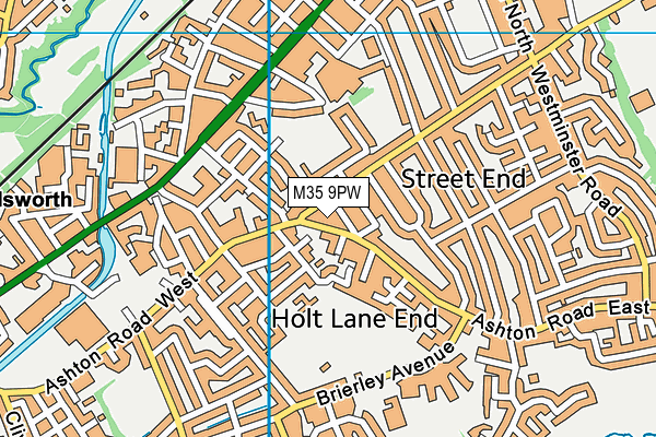 7th Manchester Scout Hut map (M35 9PW) - OS VectorMap District (Ordnance Survey)