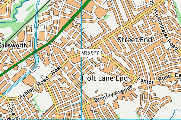 St John's Church Of England Primary School map (M35 9PY) - OS VectorMap District (Ordnance Survey)