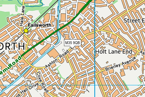 M35 9QB map - OS VectorMap District (Ordnance Survey)