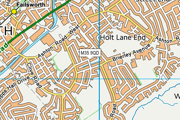 M35 9QD map - OS VectorMap District (Ordnance Survey)