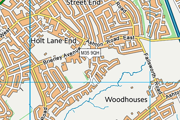 M35 9QH map - OS VectorMap District (Ordnance Survey)