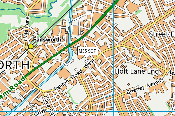 M35 9QP map - OS VectorMap District (Ordnance Survey)