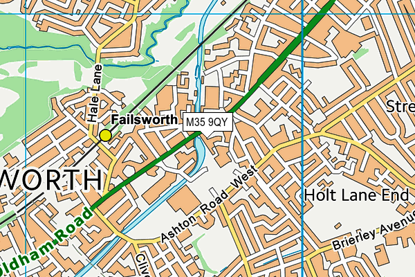 M35 9QY map - OS VectorMap District (Ordnance Survey)