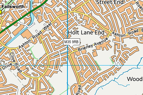 M35 9RB map - OS VectorMap District (Ordnance Survey)