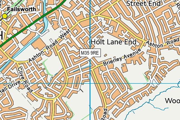 M35 9RE map - OS VectorMap District (Ordnance Survey)