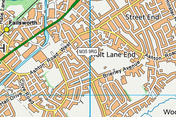 M35 9RG map - OS VectorMap District (Ordnance Survey)