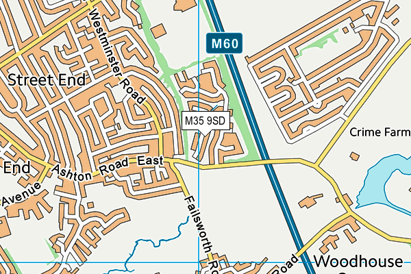 M35 9SD map - OS VectorMap District (Ordnance Survey)