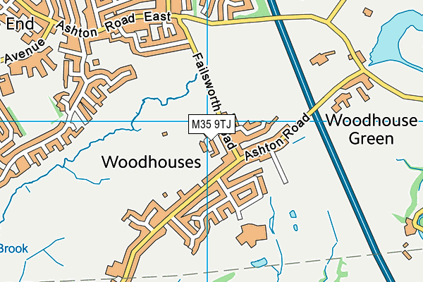 M35 9TJ map - OS VectorMap District (Ordnance Survey)