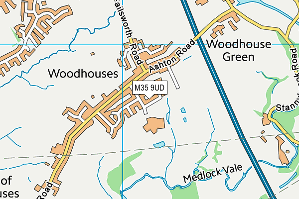 M35 9UD map - OS VectorMap District (Ordnance Survey)