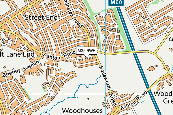 M35 9WE map - OS VectorMap District (Ordnance Survey)