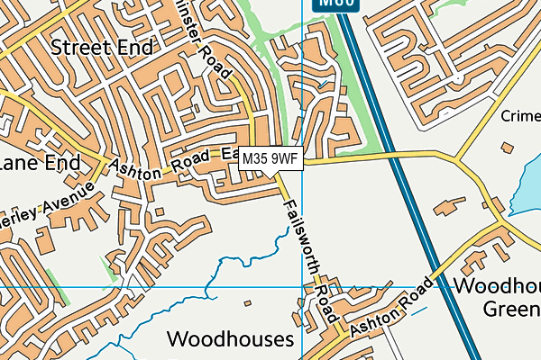 M35 9WF map - OS VectorMap District (Ordnance Survey)