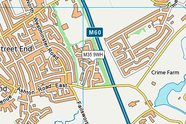 M35 9WH map - OS VectorMap District (Ordnance Survey)