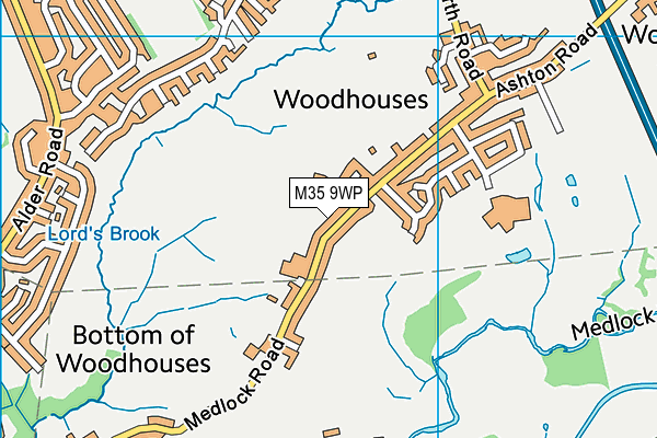 M35 9WP map - OS VectorMap District (Ordnance Survey)