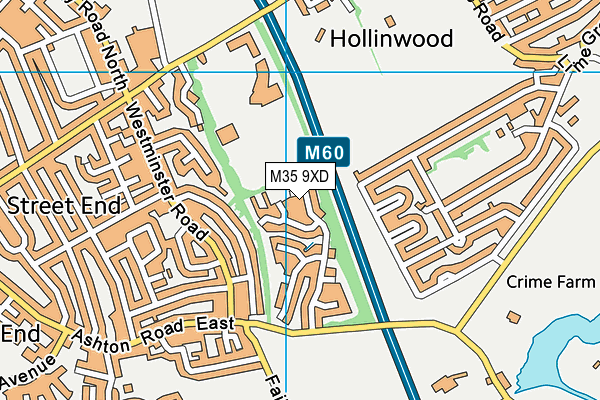 M35 9XD map - OS VectorMap District (Ordnance Survey)