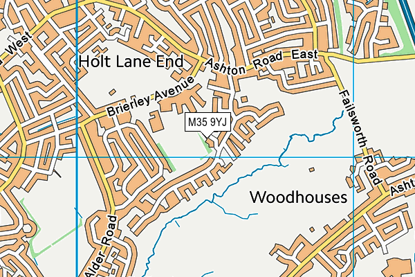 M35 9YJ map - OS VectorMap District (Ordnance Survey)