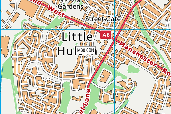 M38 0BN map - OS VectorMap District (Ordnance Survey)