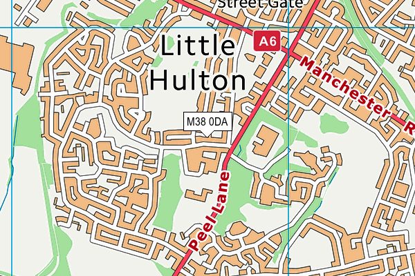 M38 0DA map - OS VectorMap District (Ordnance Survey)