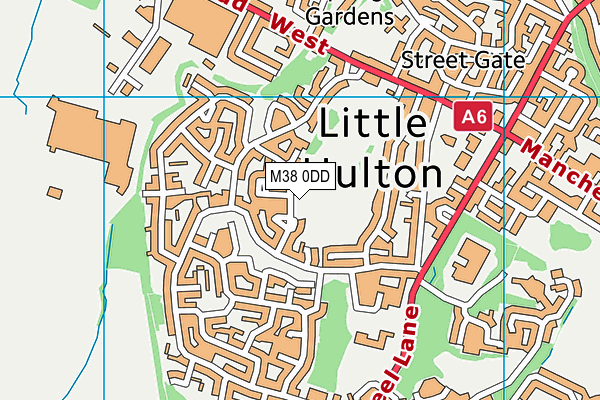 M38 0DD map - OS VectorMap District (Ordnance Survey)