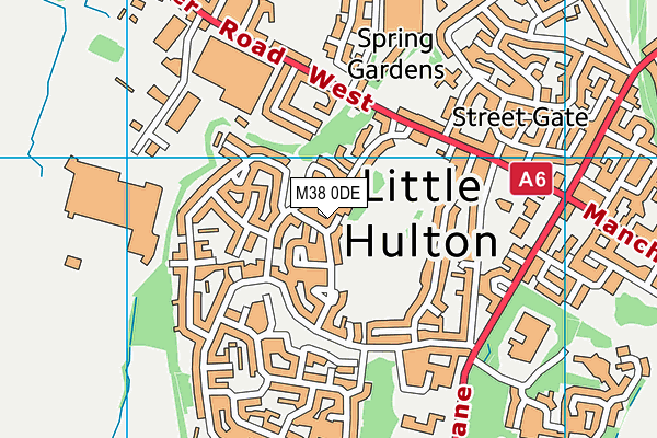 M38 0DE map - OS VectorMap District (Ordnance Survey)