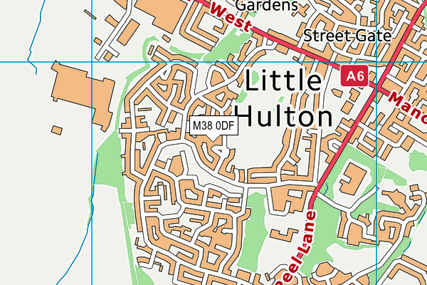 M38 0DF map - OS VectorMap District (Ordnance Survey)