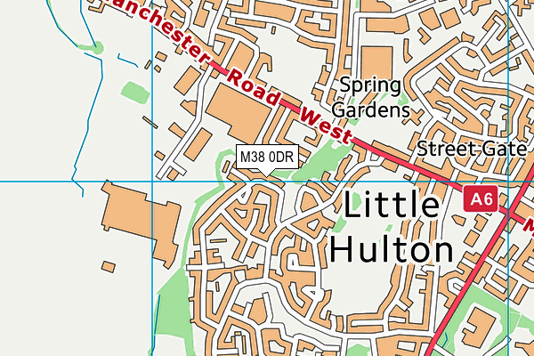 M38 0DR map - OS VectorMap District (Ordnance Survey)